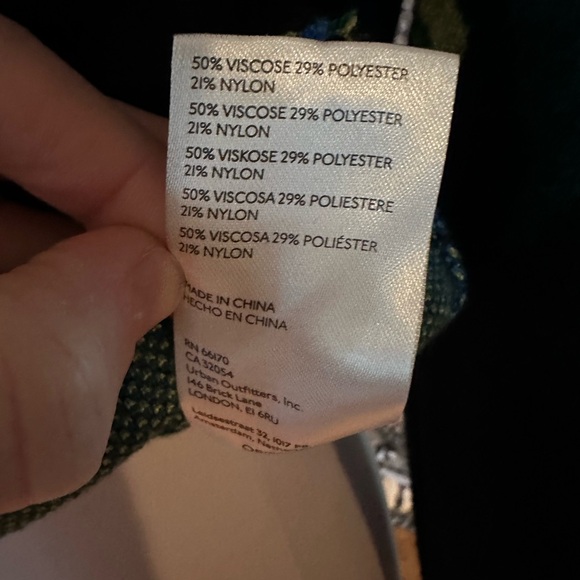 Maeve by Anthropologie Camryn Cropped Sweater Black w/ Blue & Yellow Floral - Picture 13 of 14